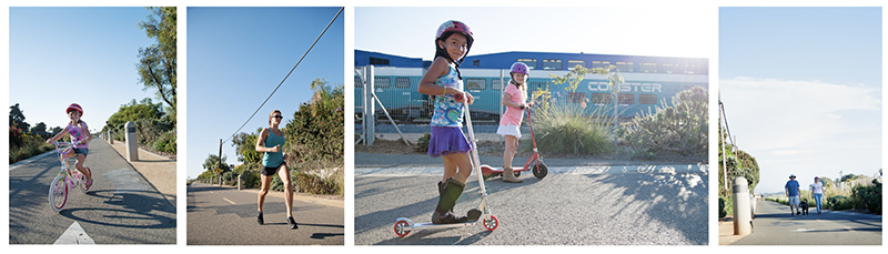 Rail trail users