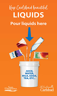 SDUHSD Lunch liquids disposal poster