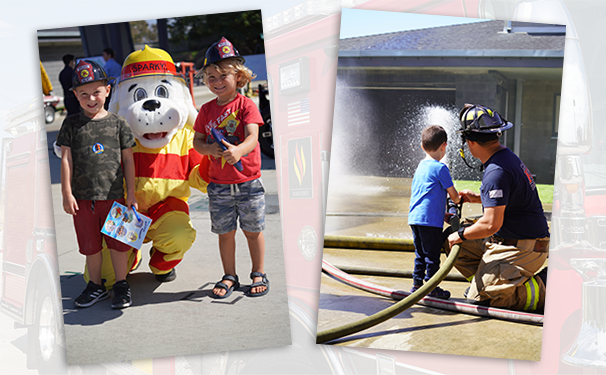 Kids at public safety open house