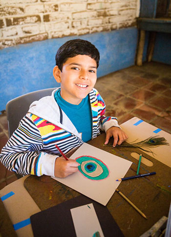 KC LC ART 4.19.1413 boy peacock feather art