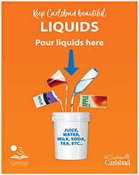 Cafeteria Recycling poster liquids