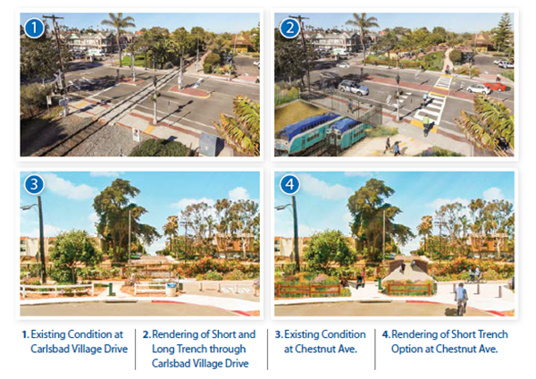 Examples of What Trenching the Railroad Tracks Could Look Like