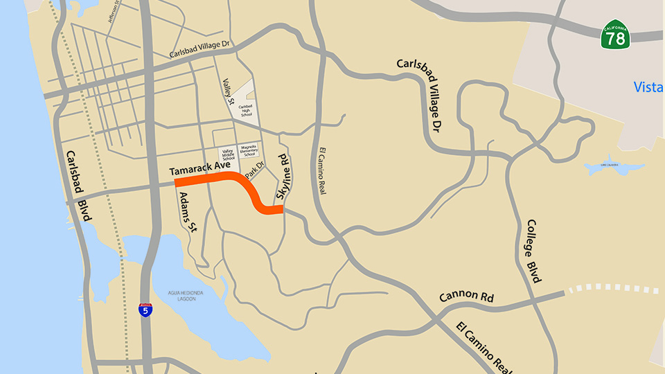 Tamarack traffic calming map