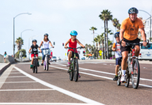 Family biking