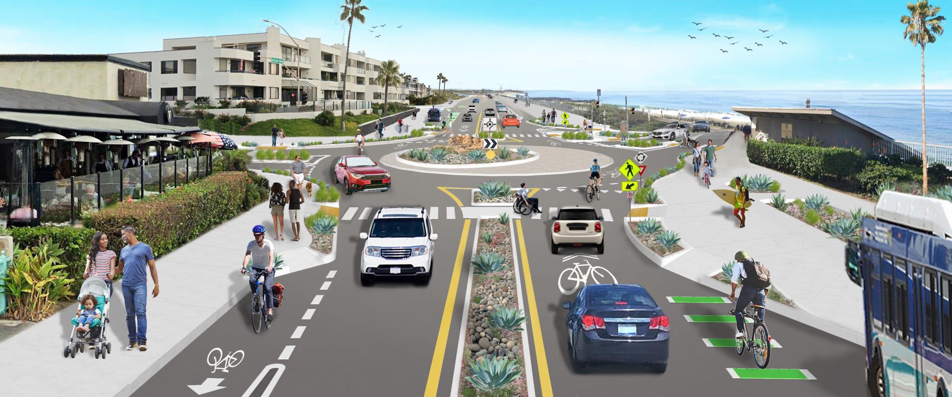 Carlsbad Blvd and Tamarack roundabout option